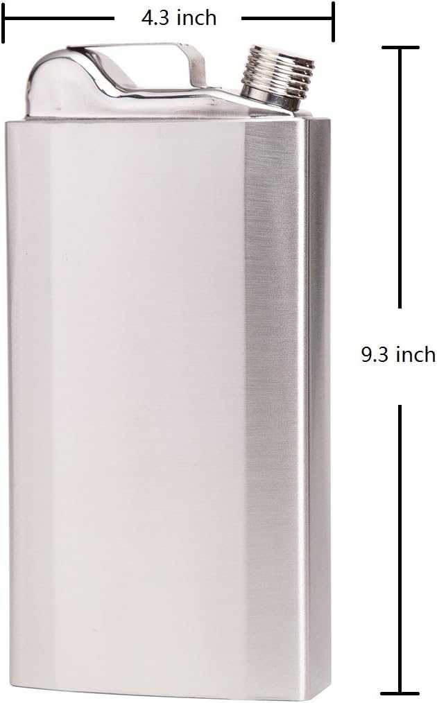Large Capacity 35 oz Stainless Steel Whiskey Flask with Holster