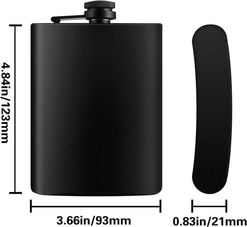 Groomsmen Whiskey Hip Flask Set - 8 oz Stainless Steel, 12 Pack