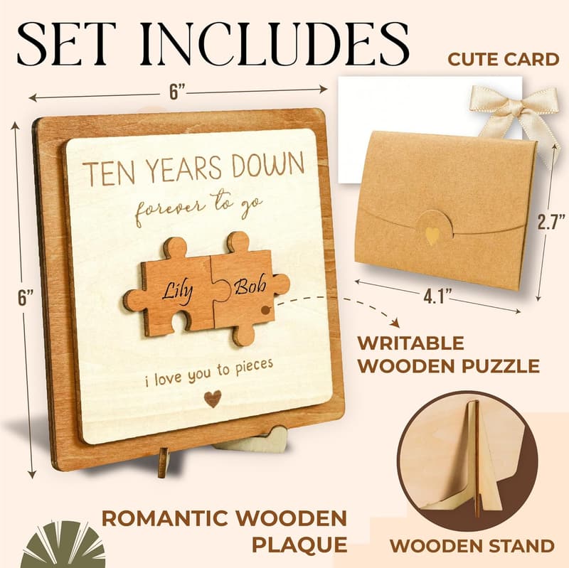 10th Anniversary Tin Gift Set for Couples