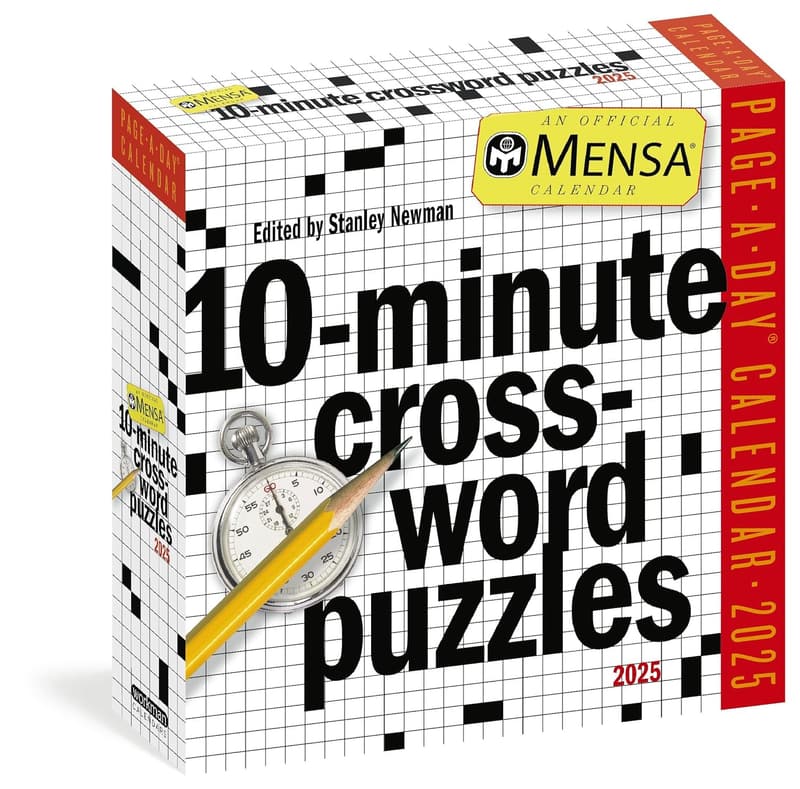 Mensa® 2025 Page-A-Day® Calendar: 10-Minute Crossword Puzzles