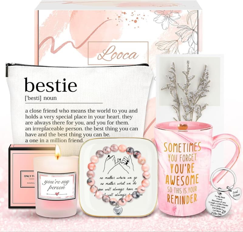 Best Friend Birthday Gift Basket for Women - Unique Friendship Gift