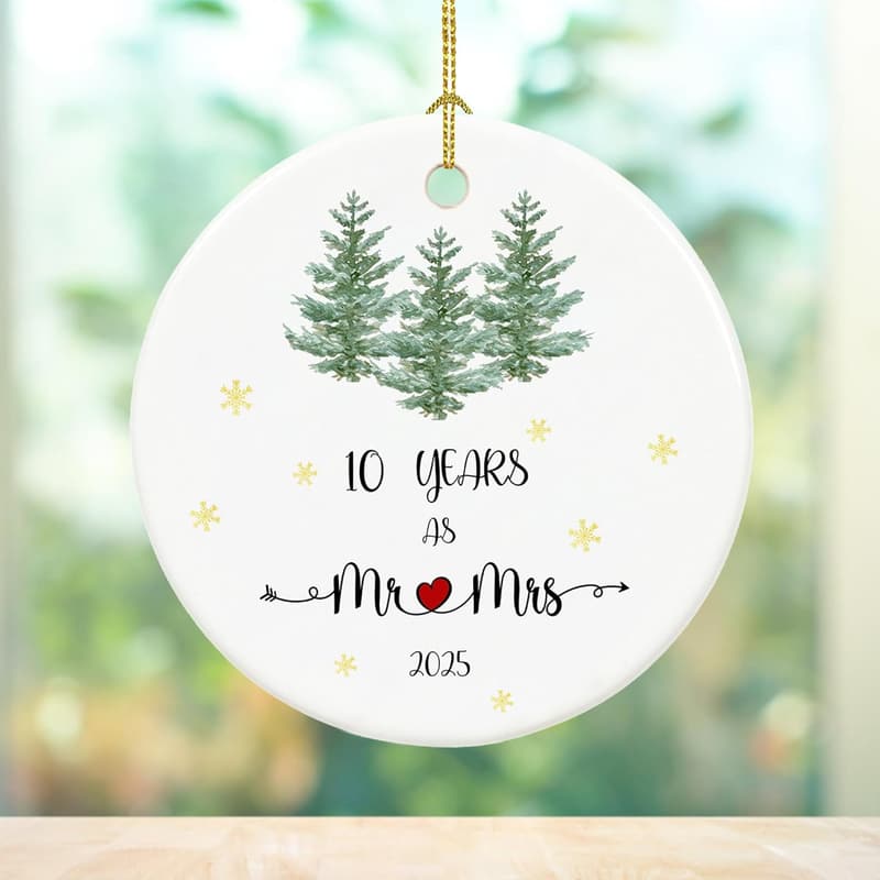 10th Anniversary Ceramic Keepsake for Couples, 2.9