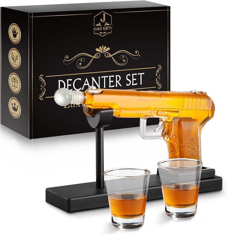 Father's Day Whiskey Decanter Set with Glasses - 8.8 oz