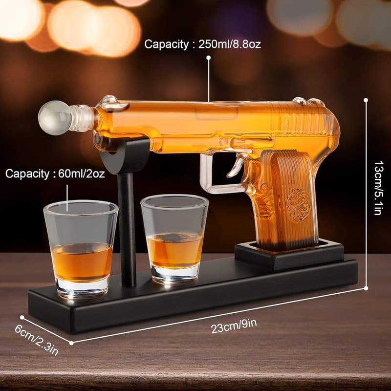 Father's Day Whiskey Decanter Set with Glasses - 8.8 oz