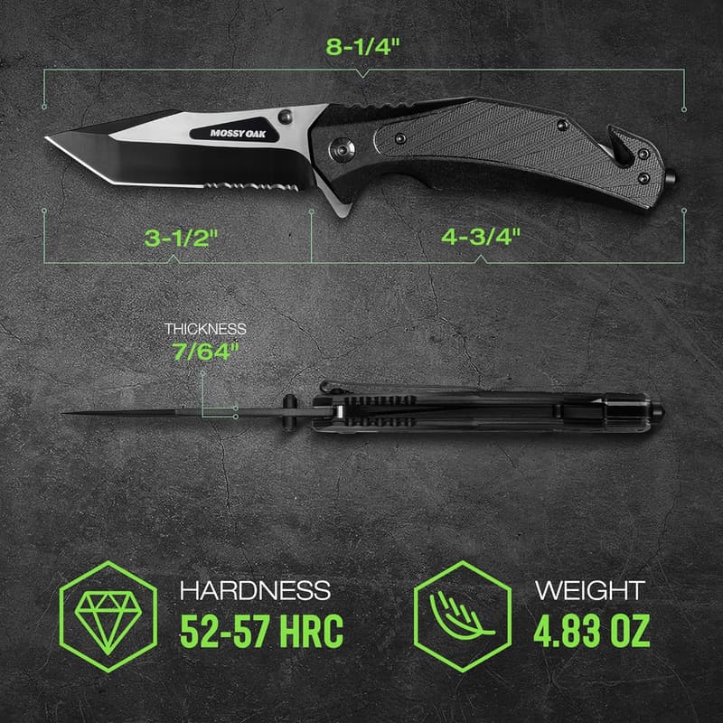 MOSSY OAK Tactical Folding Pocket Knife with G10 Handle