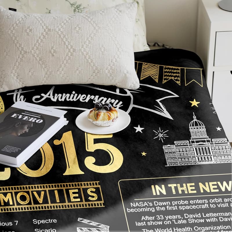 10th Anniversary Blanket Gift for Couples, 60