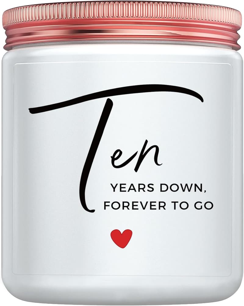 10th Anniversary Candle Gift for Couples