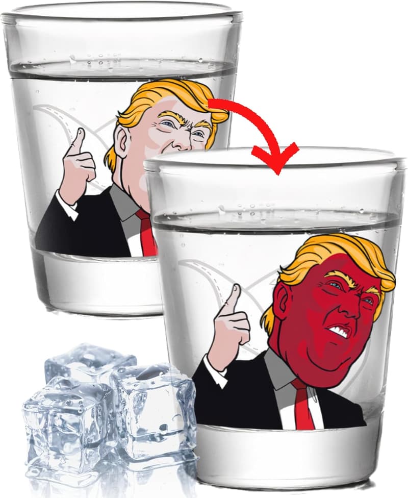 2024 Trump Color-Changing Shot Glass Set – Novelty Party Gift