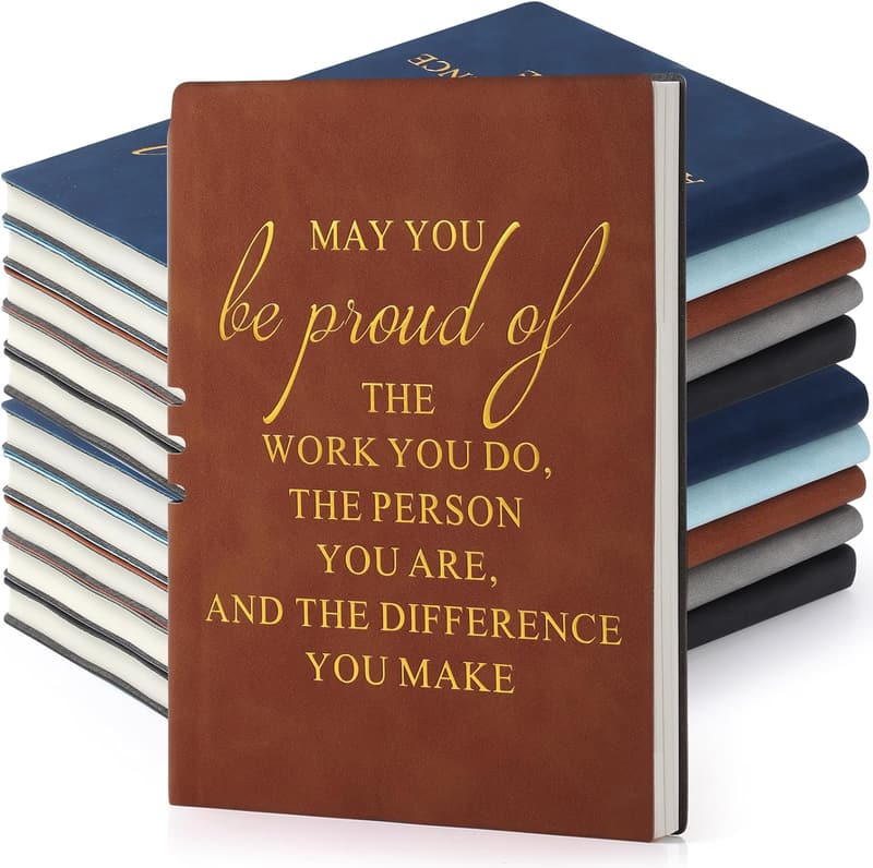 Employee Appreciation A5 Leather Notebooks - 20 Pack