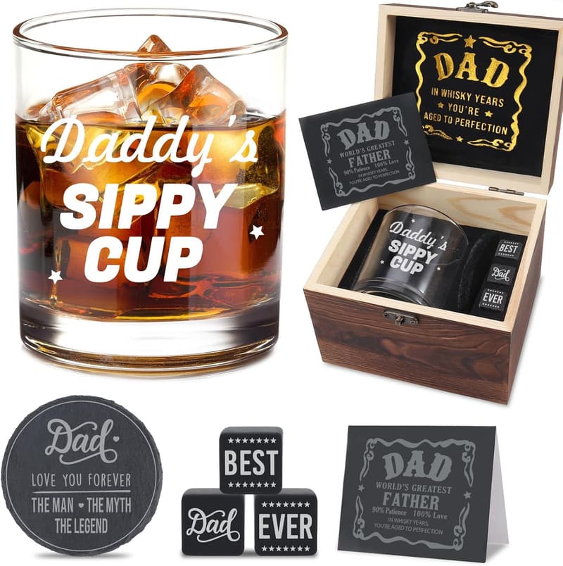 Funny Sippy Cup Whiskey Glass for First-Time Dads
