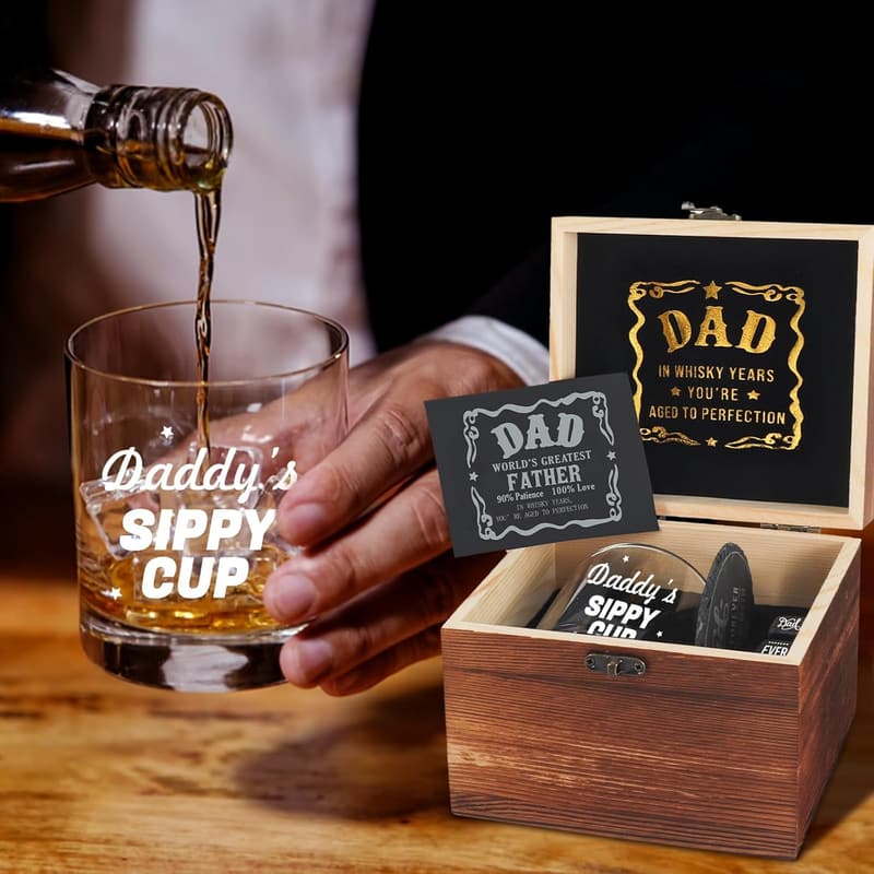 Funny Sippy Cup Whiskey Glass for First-Time Dads