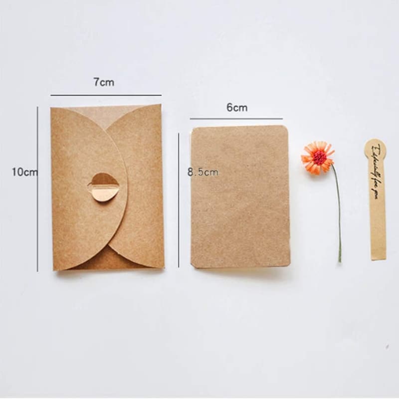 Handmade Flower Thank You Cards - Set of 12 with Envelopes
