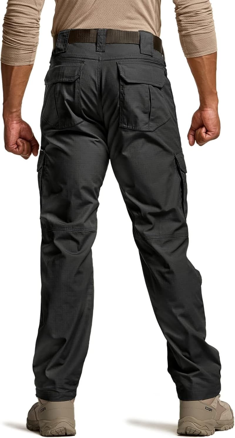 Men's Lightweight Tactical Cargo Pants - Water Resistant Ripstop