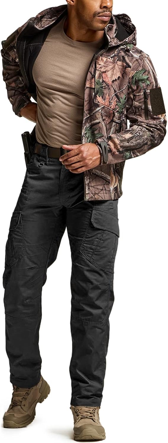 Men's Lightweight Tactical Cargo Pants - Water Resistant Ripstop