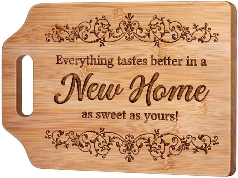Housewarming Engraved Bamboo Cutting Board - 12.3