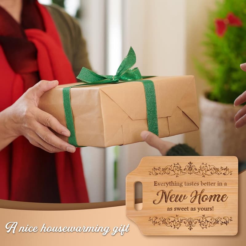 Housewarming Engraved Bamboo Cutting Board - 12.3