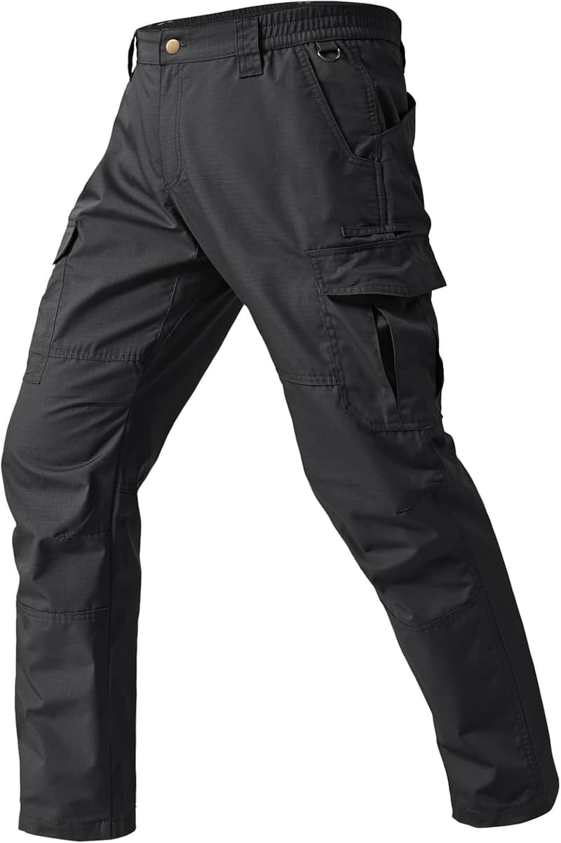 Durable Tactical Cargo Pants for Men - Water Resistant with 7 Pockets