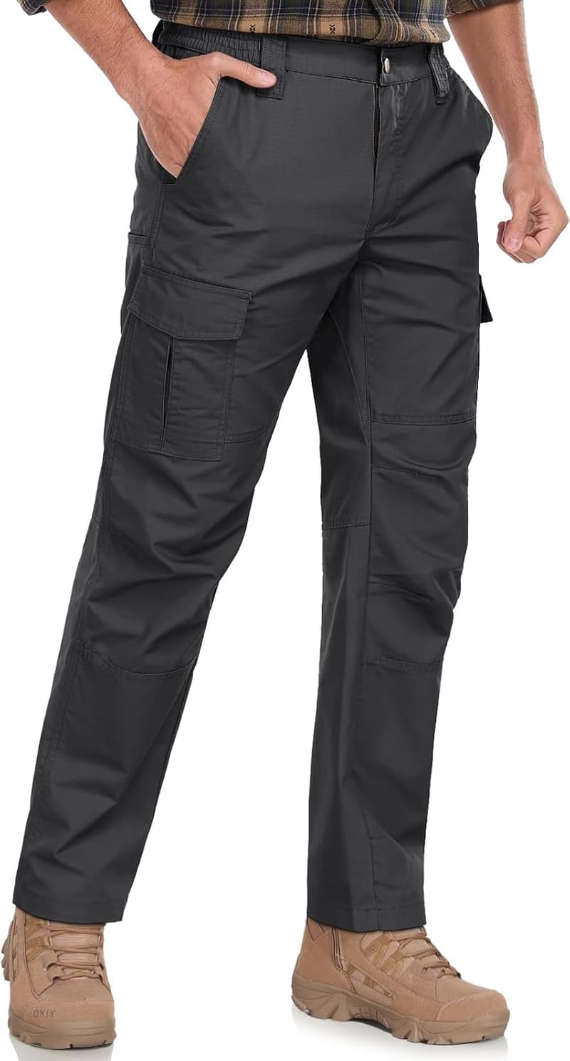 Durable Tactical Cargo Pants for Men - Water Resistant with 7 Pockets
