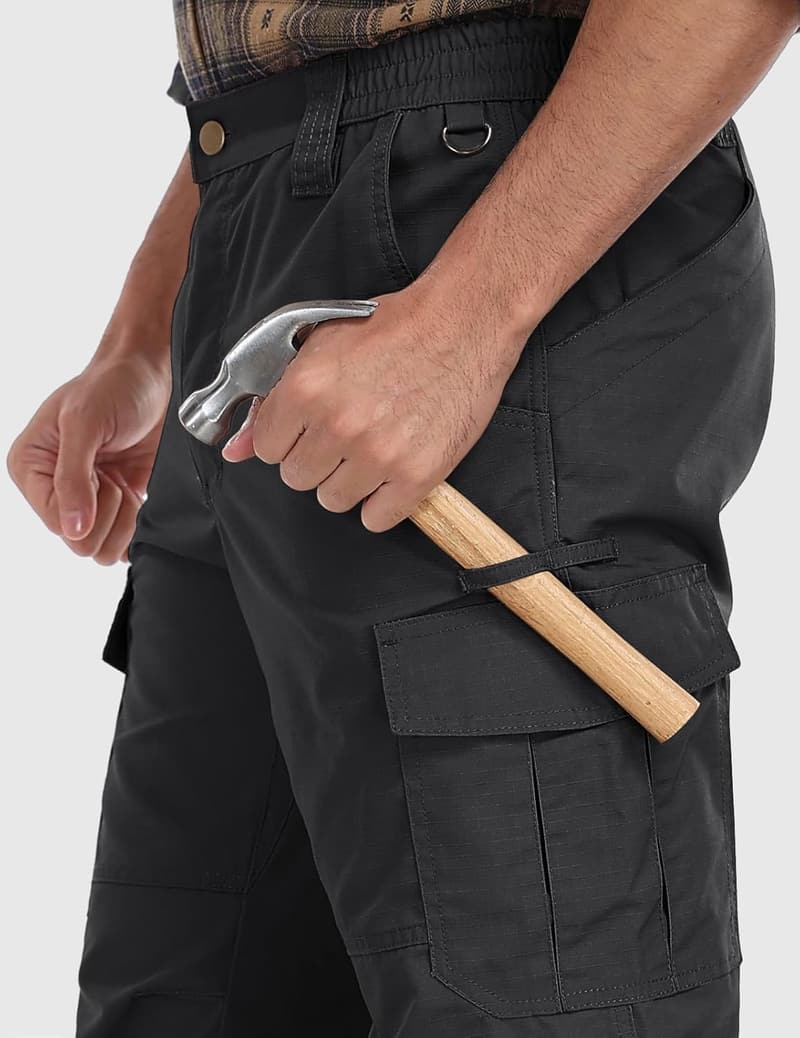 Durable Tactical Cargo Pants for Men - Water Resistant with 7 Pockets