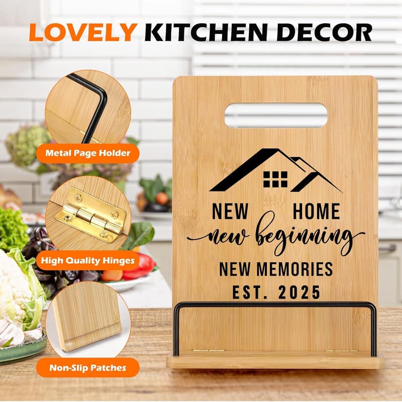 Housewarming Gift: 2025 Cookbook Stand for New Homeowners