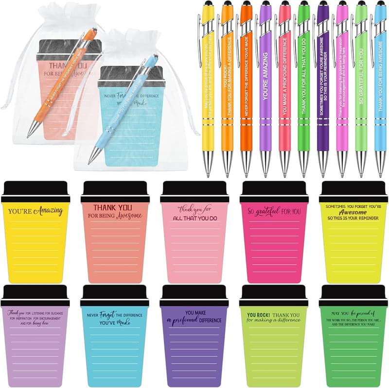 Graduation Gifts: 90 Pcs Thank You Notepads & Pens Set