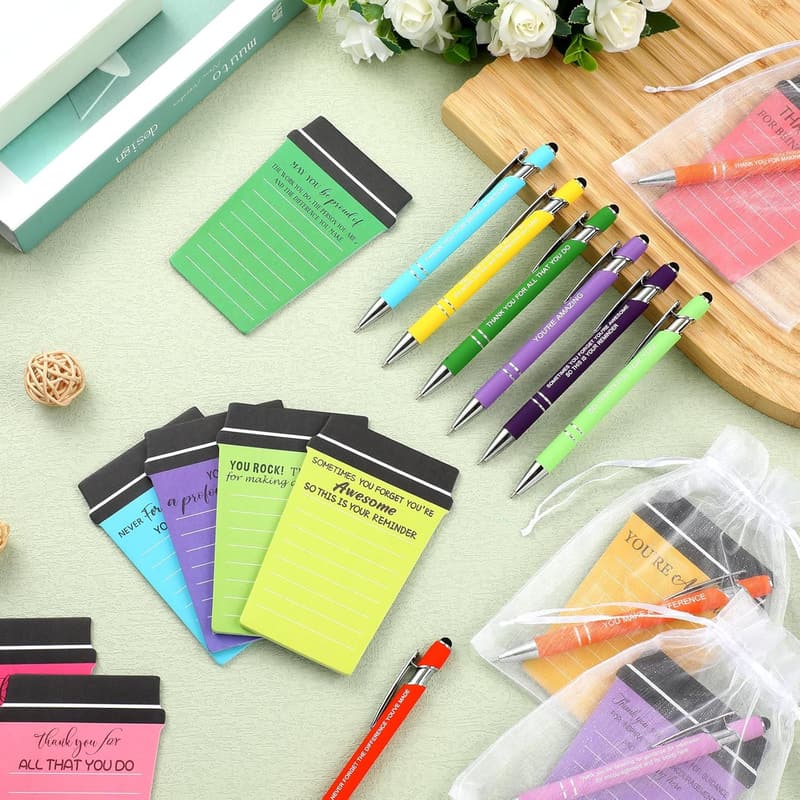 Graduation Gifts: 90 Pcs Thank You Notepads & Pens Set