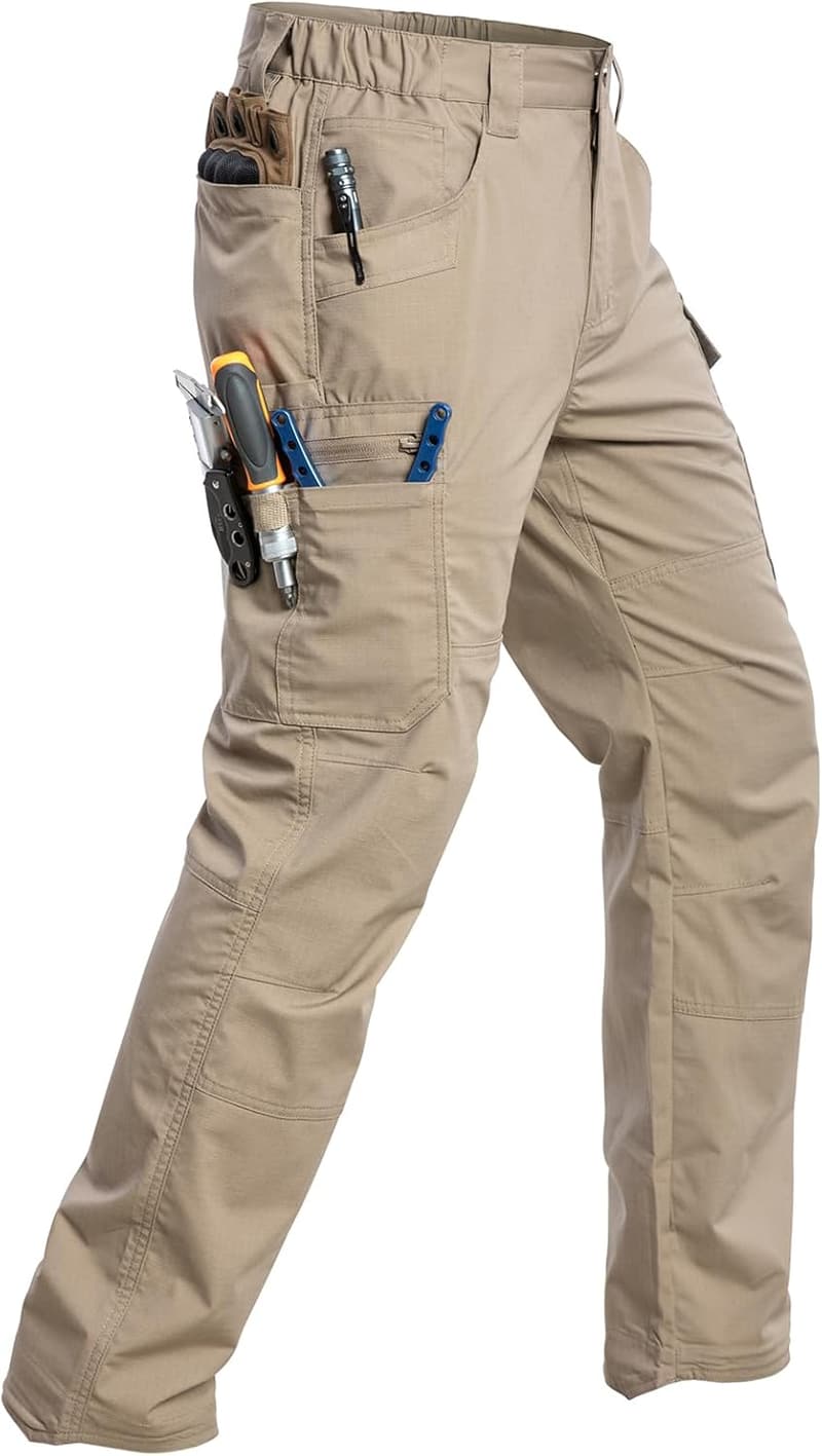 Men's Lightweight Water-Resistant Tactical Cargo Pants