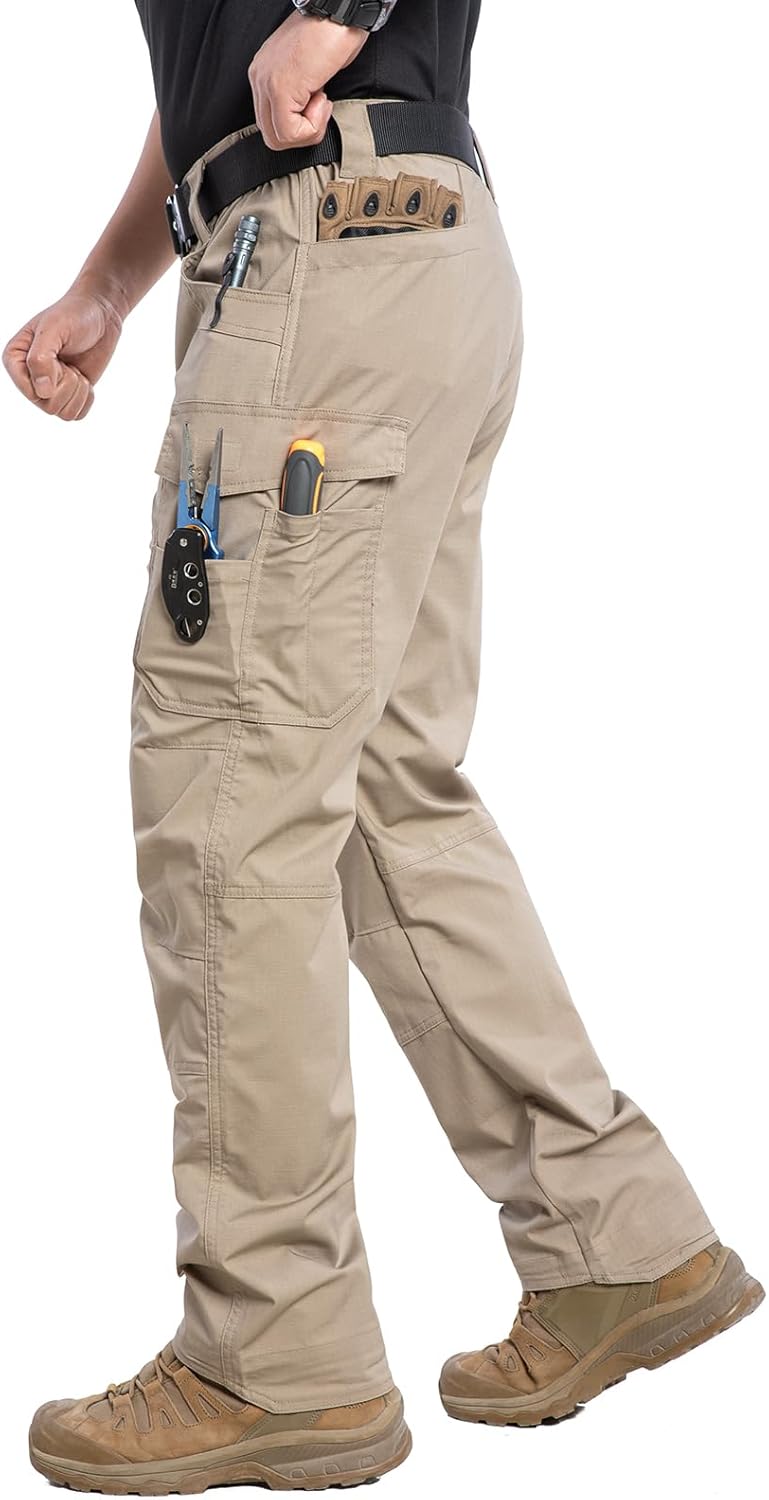 Men's Lightweight Water-Resistant Tactical Cargo Pants