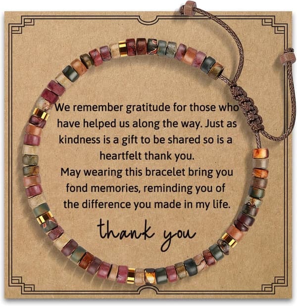 Teacher Appreciation Natural Stone Bracelet Gift for Women