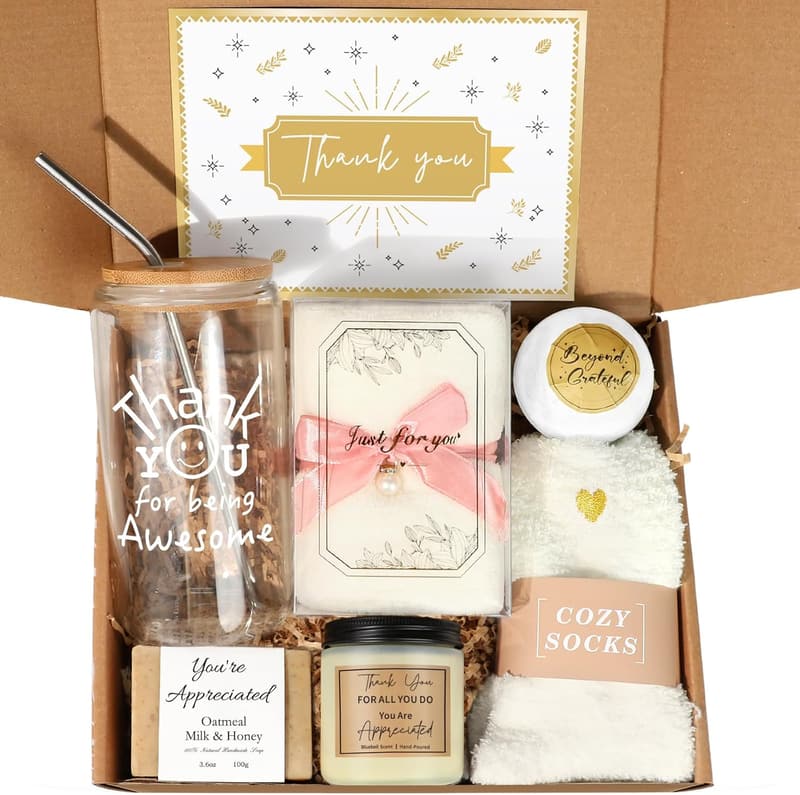 Thank You Gift Glass for Women – 16oz Appreciation Keepsake