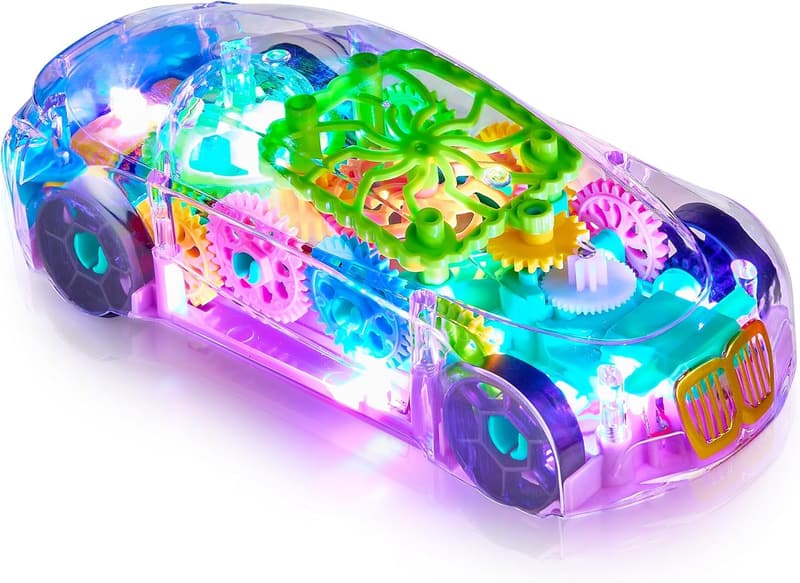 Light-Up Transparent Car Toy for Kids with Autism