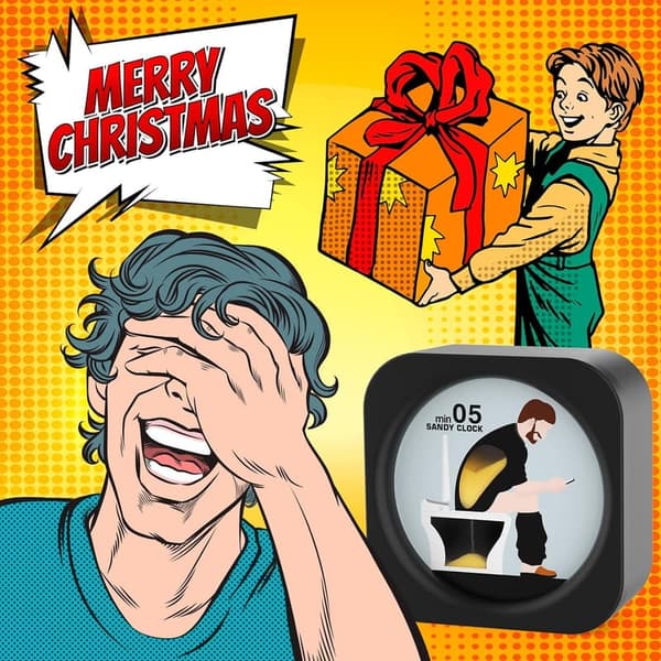 Funny Toilet Sand Timer Gag Gift for Men - Unique Stocking Stuffer