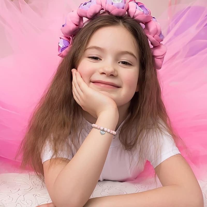 Beaded Pearl Bracelet for Girls' Birthday (Ages 1-11)
