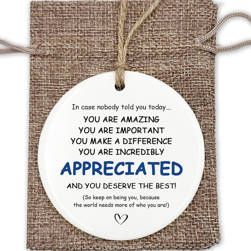 Farewell Appreciation Gift - Ceramic Ornament for Coworkers