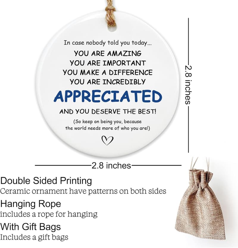 Farewell Appreciation Gift - Ceramic Ornament for Coworkers