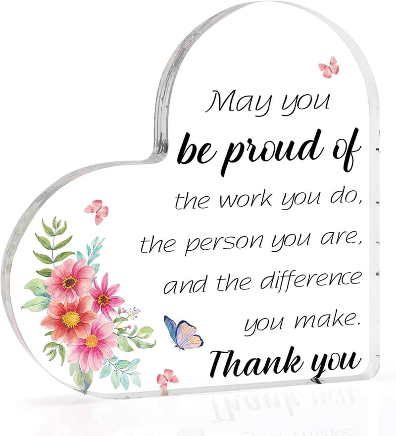Thank You Gifts for Women - Acrylic Desk Decor for Coworkers