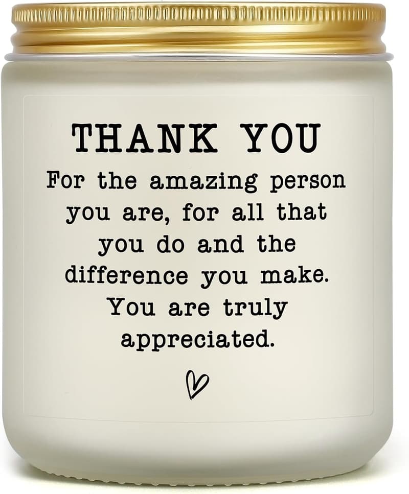 Thank You Lavender Scented Candle for Coworkers and Teachers