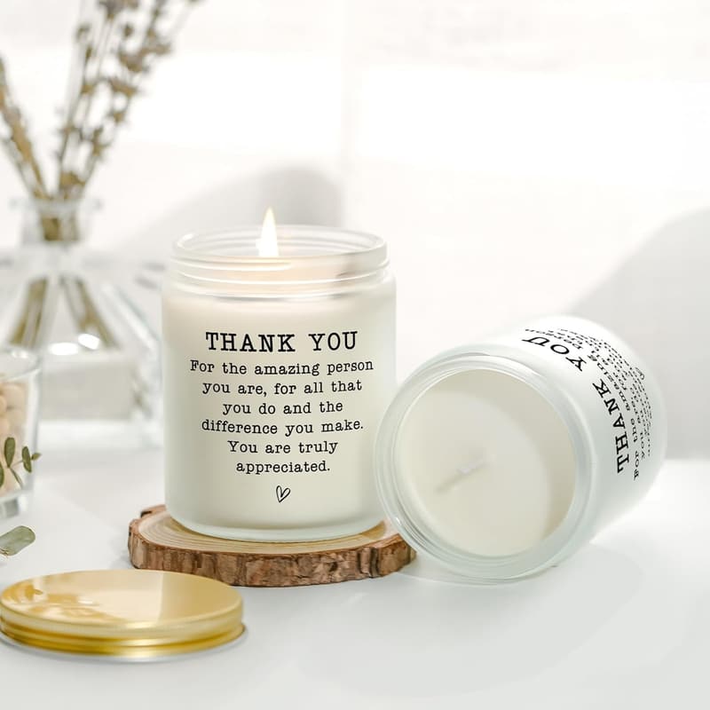Thank You Lavender Scented Candle for Coworkers and Teachers