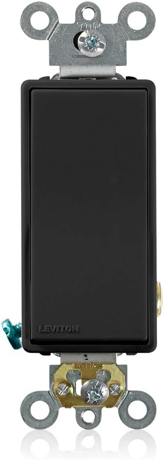 Decora Plus 20-Amp Black Quiet Single-Pole Switch