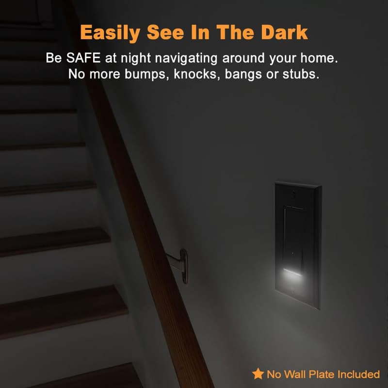 SOZULAMP 10-Pack LED Night Light Switches with Sensor