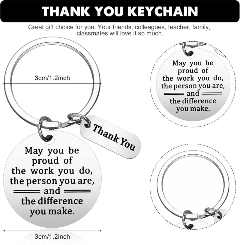 Appreciation Keychain Set for Coworkers and Teachers