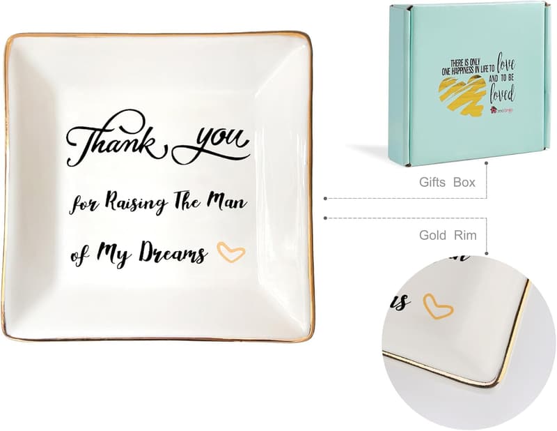 Ceramic Jewelry Tray - Ideal Gift for Mom, Sister, Friends