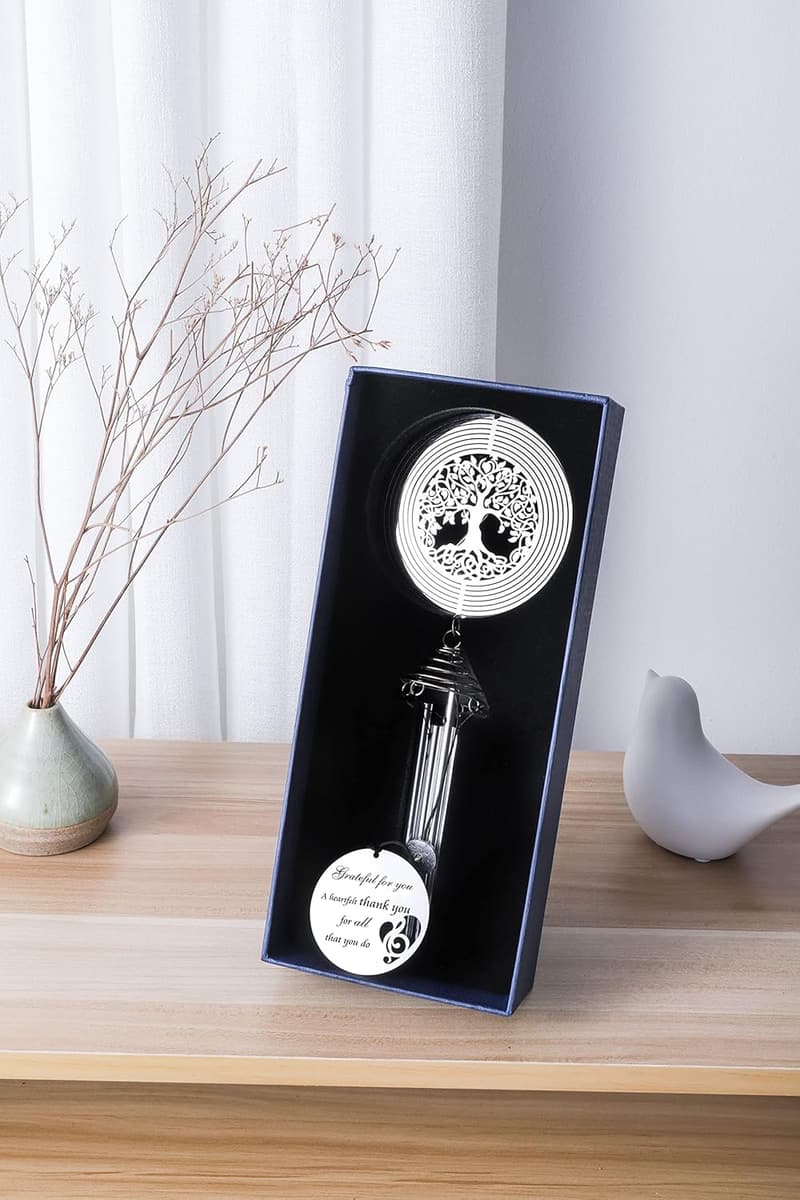 Thank You Wind Chimes with Tree of Life - Appreciation Gifts for Women