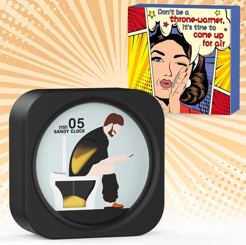 Funny Toilet Sand Timer - Gag Gift for Men and Adults