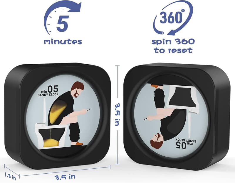 Funny Toilet Sand Timer - Gag Gift for Men and Adults