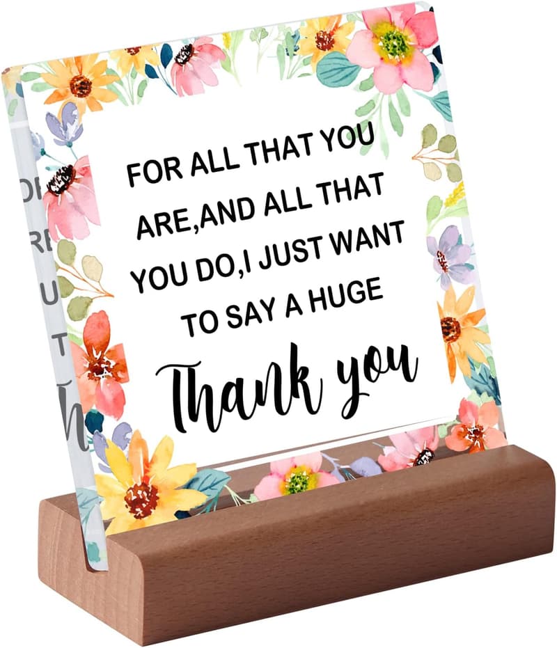 Retirement Desk Plaque for Men and Women - Thank You Sign