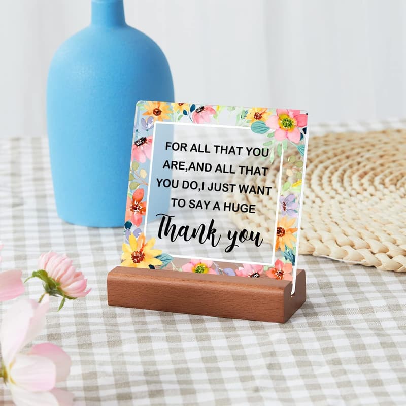 Retirement Desk Plaque for Men and Women - Thank You Sign