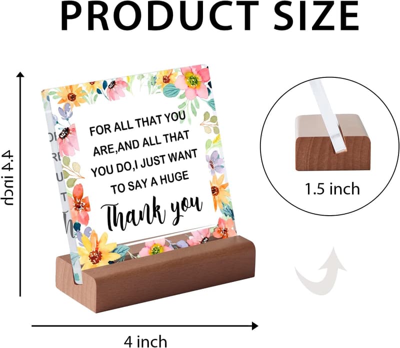 Retirement Desk Plaque for Men and Women - Thank You Sign