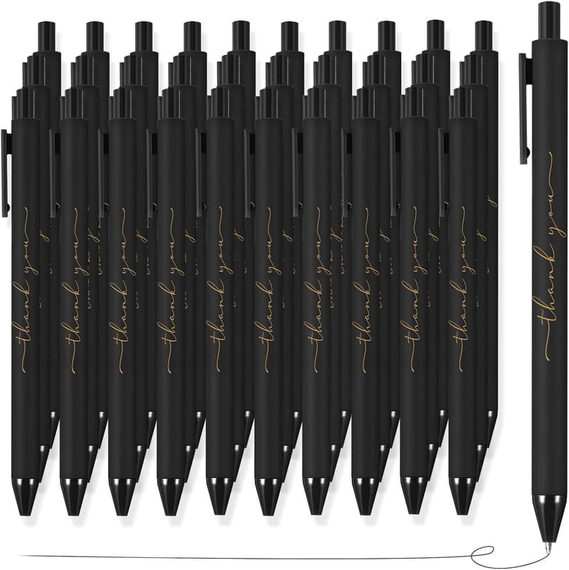 Thank You Gift Set: 30 Multicolor Ballpoint Pens for Employees