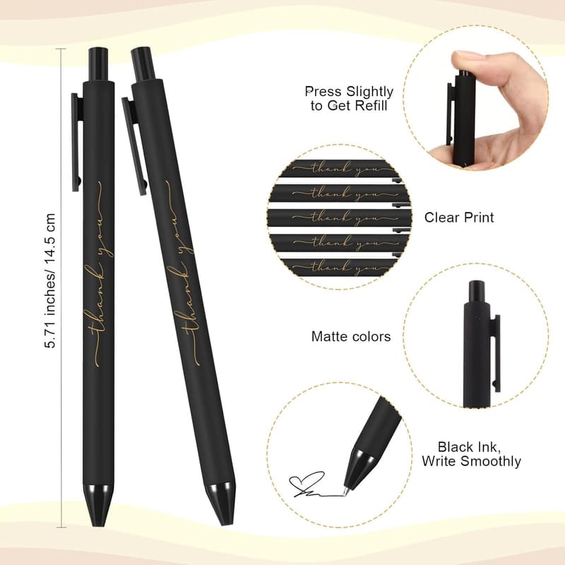 Thank You Gift Set: 30 Multicolor Ballpoint Pens for Employees